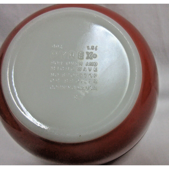 Vintage Pyrex 402 Autumn Harvest Wheat Pattern Nesting Mixing Bowl 1.5 Qt. USA - Picture 6 of 9